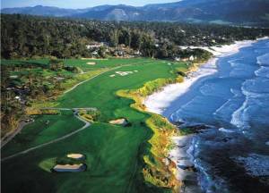Pebble Beach Golf Course  in Monterey, CA ~ Great Pacific Ocean beach ride