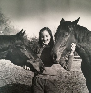 Linda Kossick Langmeier and her childhood horses